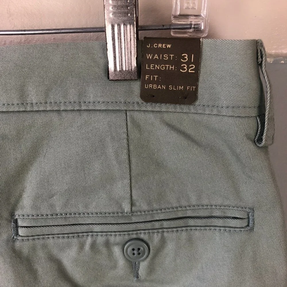 NWT J. Crew Mint Urban Slim Fit Chinos